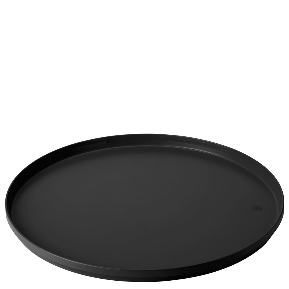 Serveringsbakke, sort - Ø40 cm.